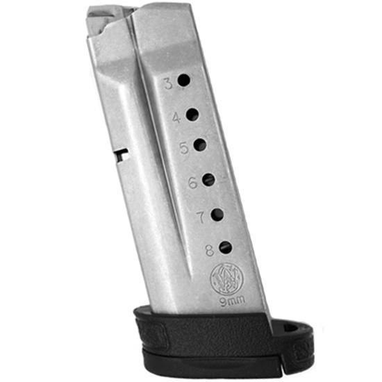 SW MAG M&P SHIELD 9MM 8RD ALUM BLK FINGER REST - Magazines